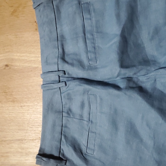 NWT GRLFRND The Linen Flared Pant in Denim Blue - Picture 6 of 6